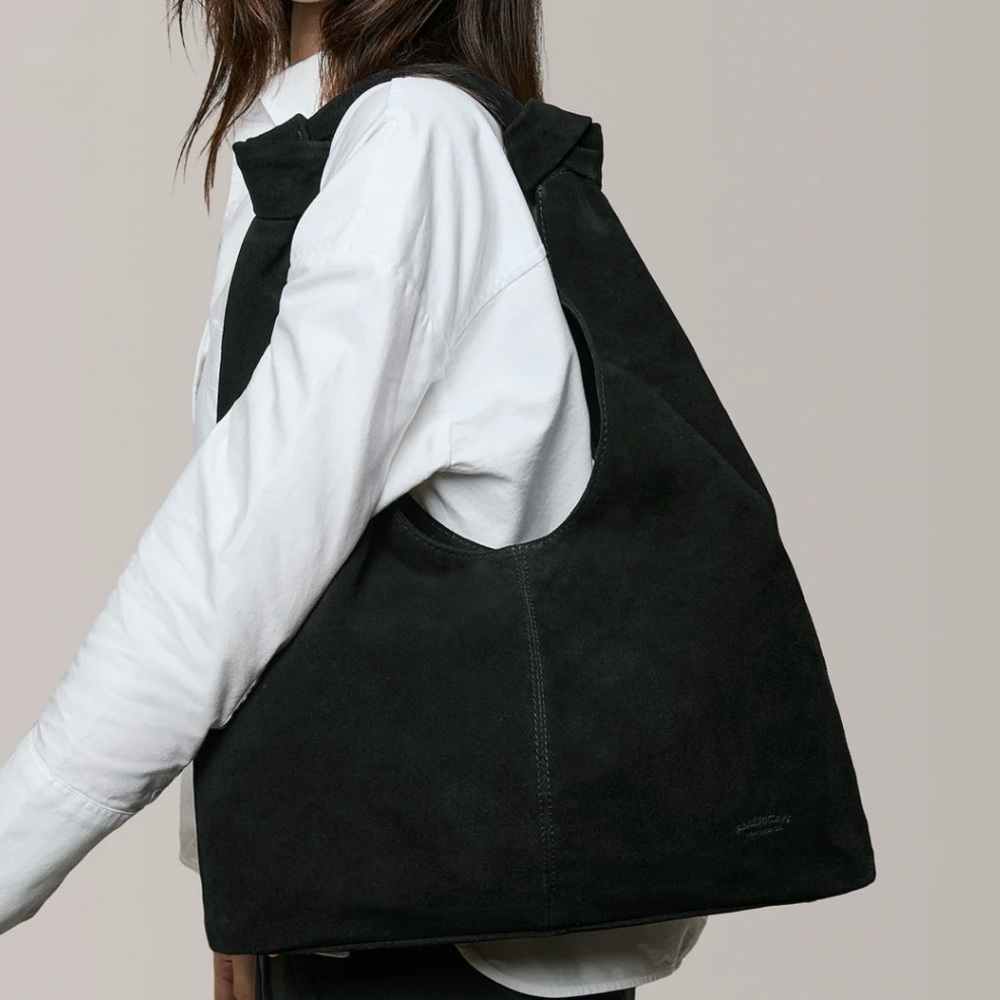 Chic Brown Suede Hobo Bag